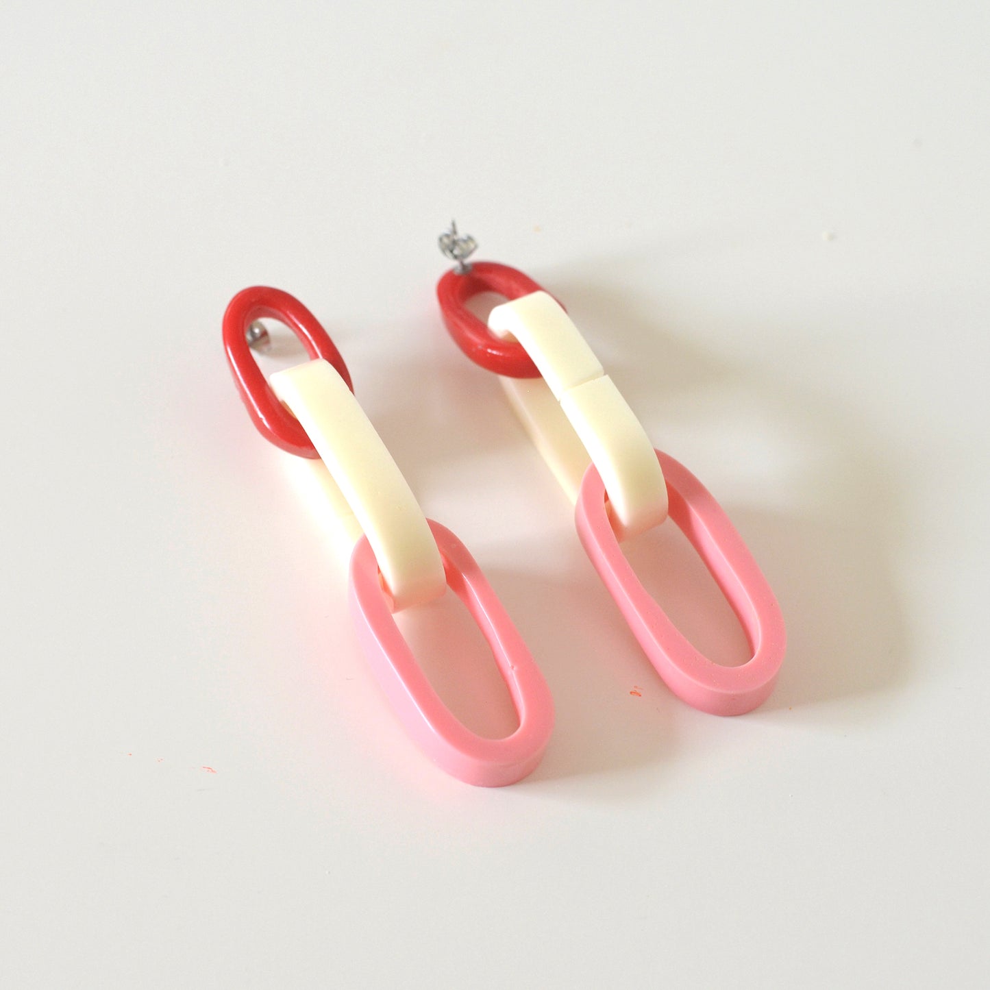 Taffy Long Link DROPS-Red/White/Blush Pink