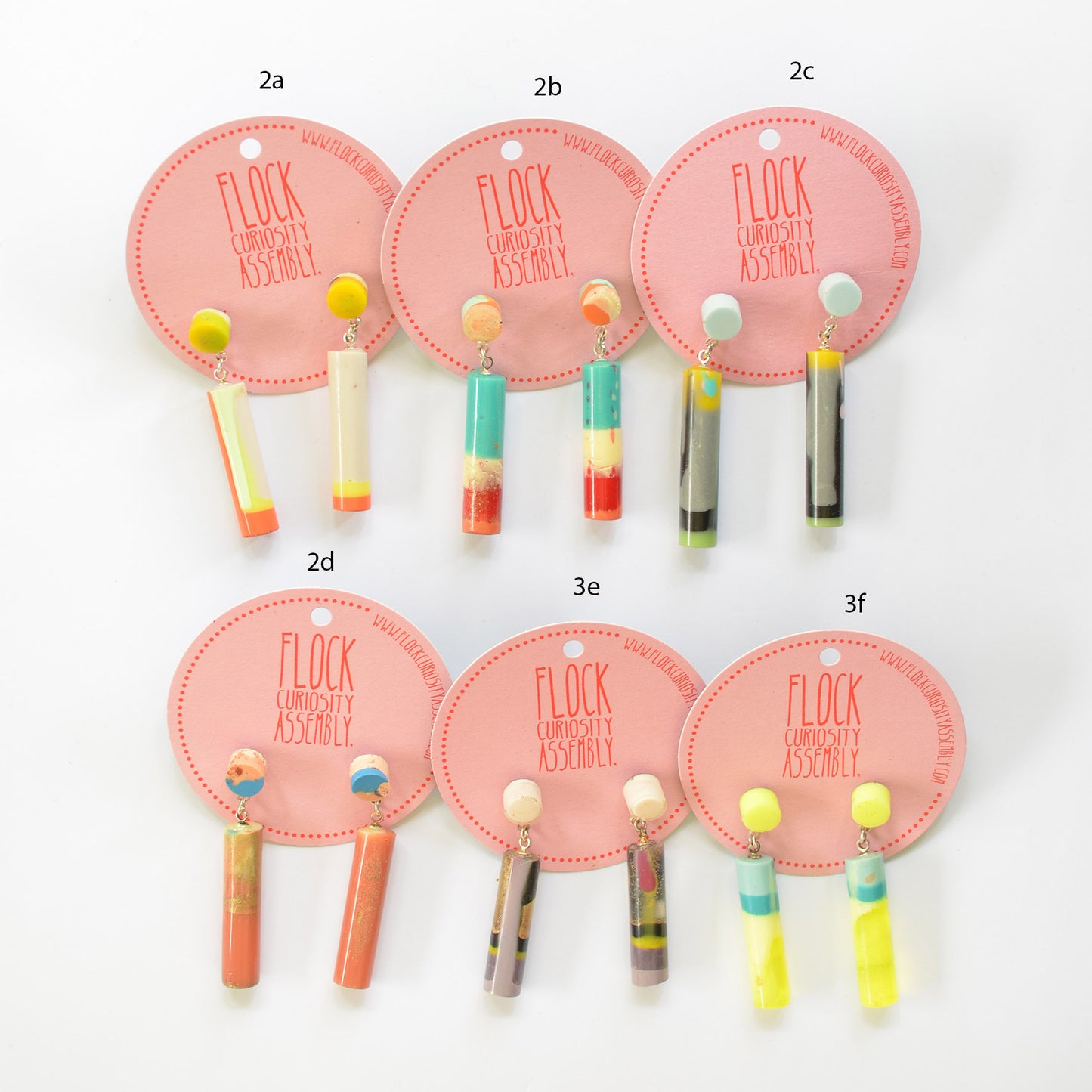 Small Tube Drop Earrings - Multiple Listings