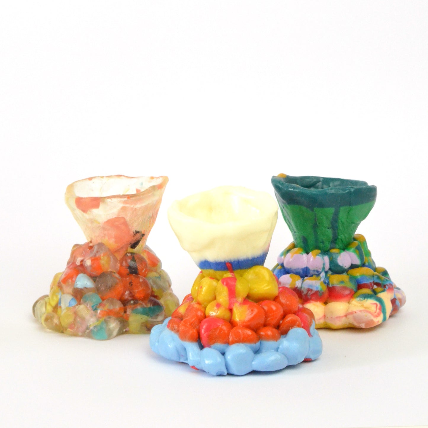 Smudge Candlestick Holder - One of a kind colour way