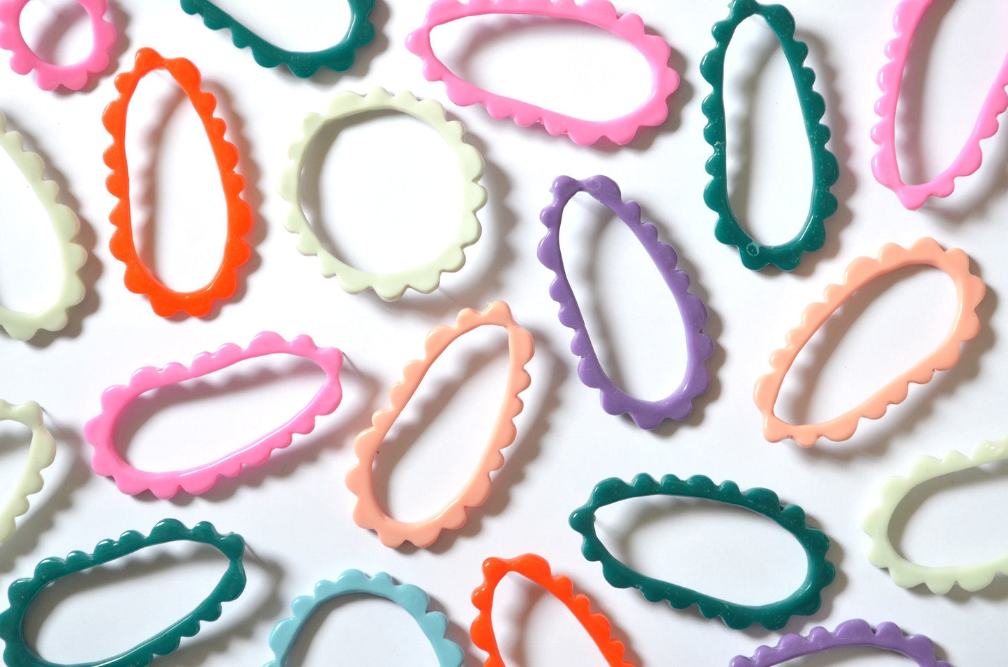 Oval Frill Statement Studs-BLUE VIOLET