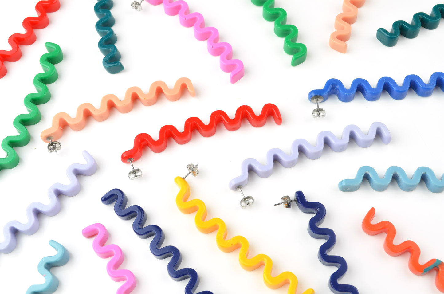 Large Ramen Studs - Olive Green Translucent