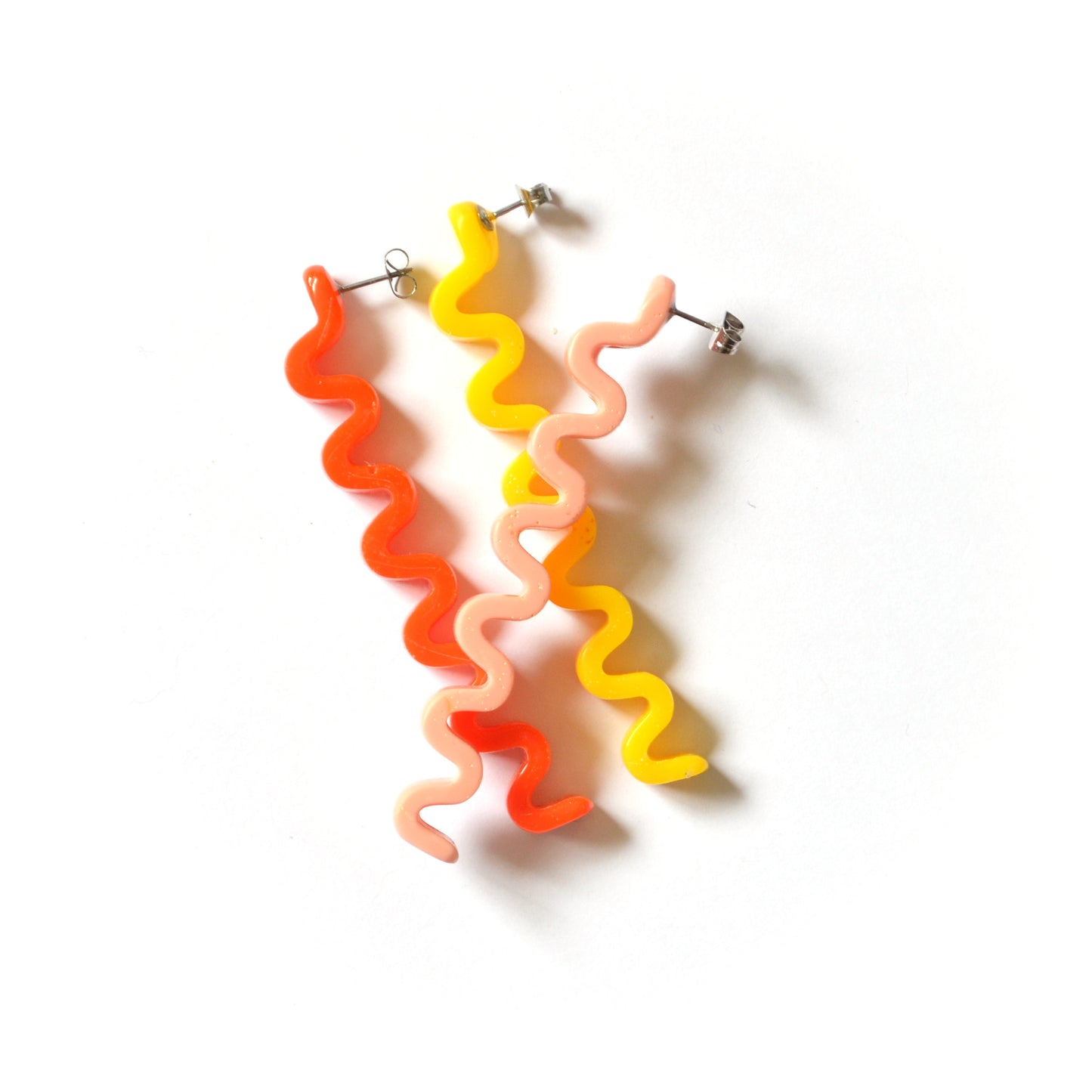 Large Ramen Studs - Fluro Peach