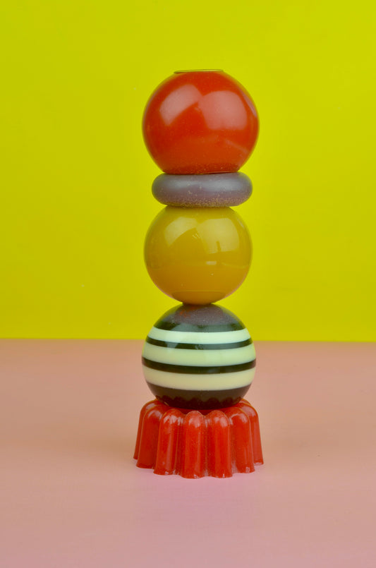 Totem Candlestick Holder - One of a kind colour way ( second)