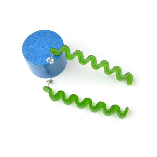 Large Ramen Studs - Olive Green Translucent