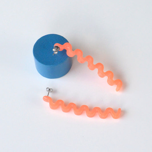 Large Ramen Studs - Fluro Peach