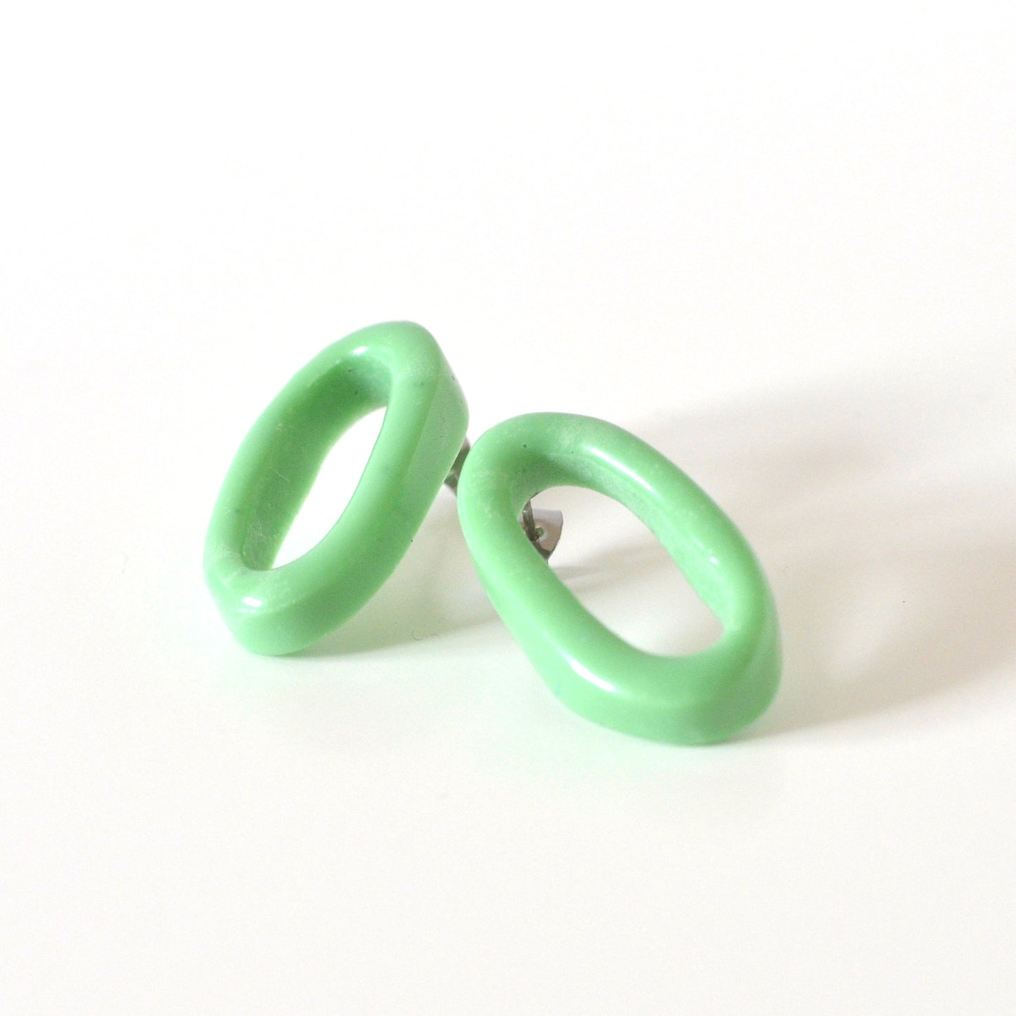 Little Long Link Studs-Mint Green