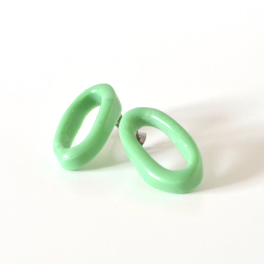 Little Long Link Studs-Mint Green