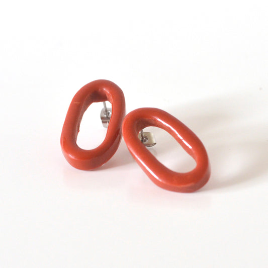 Little Long Link Studs-Brown