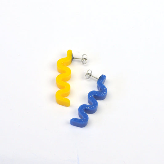 Mini Ramen Stud - Yellow + Blue