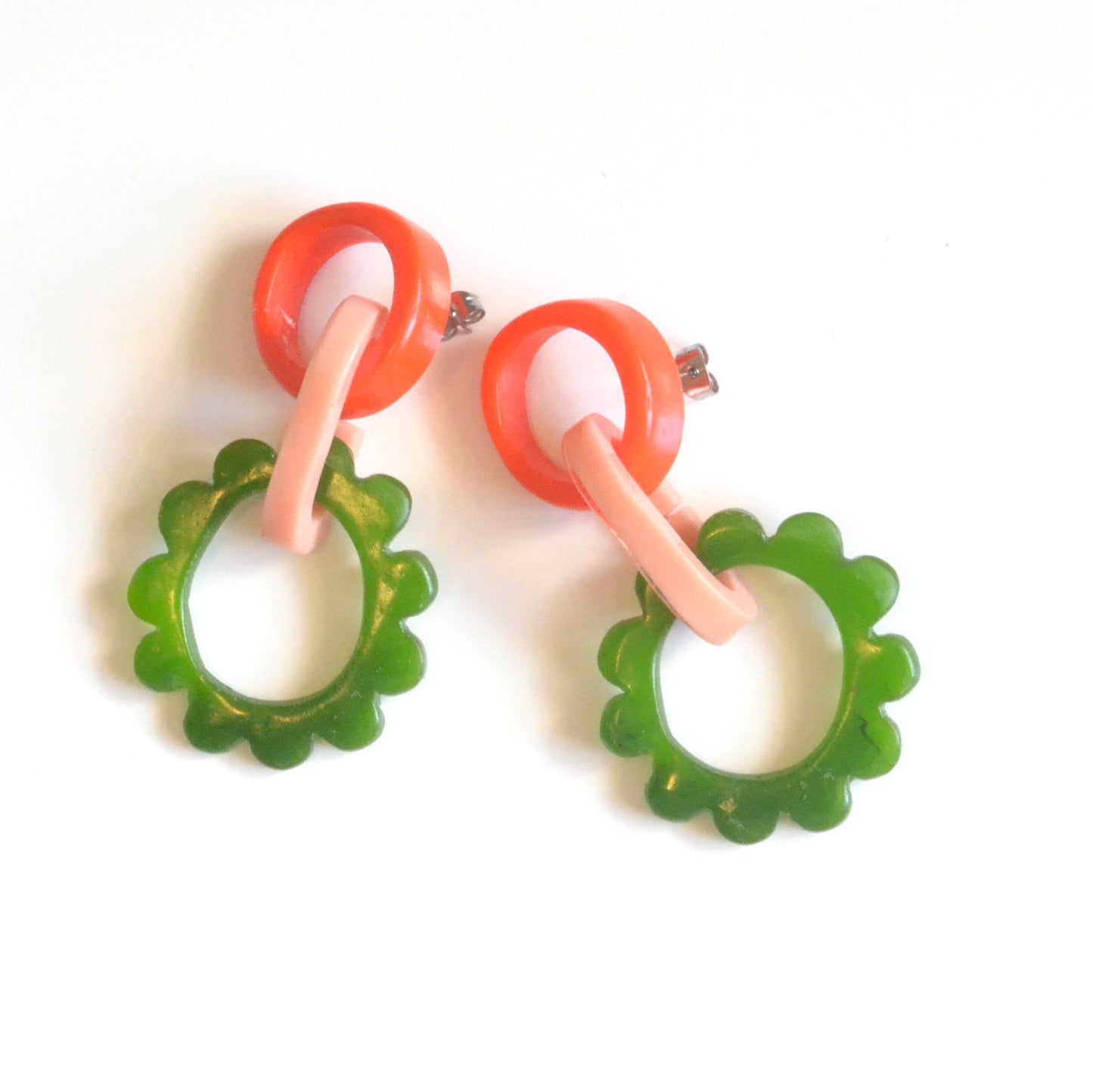 Mini Frill Drop Earrings-One of Kind Colourway
