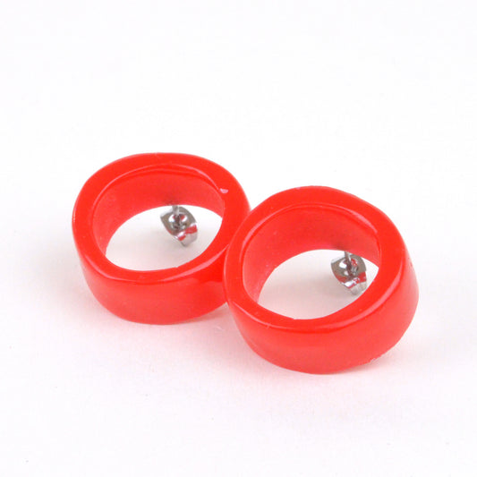 Round Link Studs Red