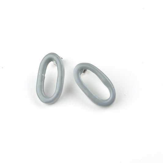 Little Long Link Studs-Grey