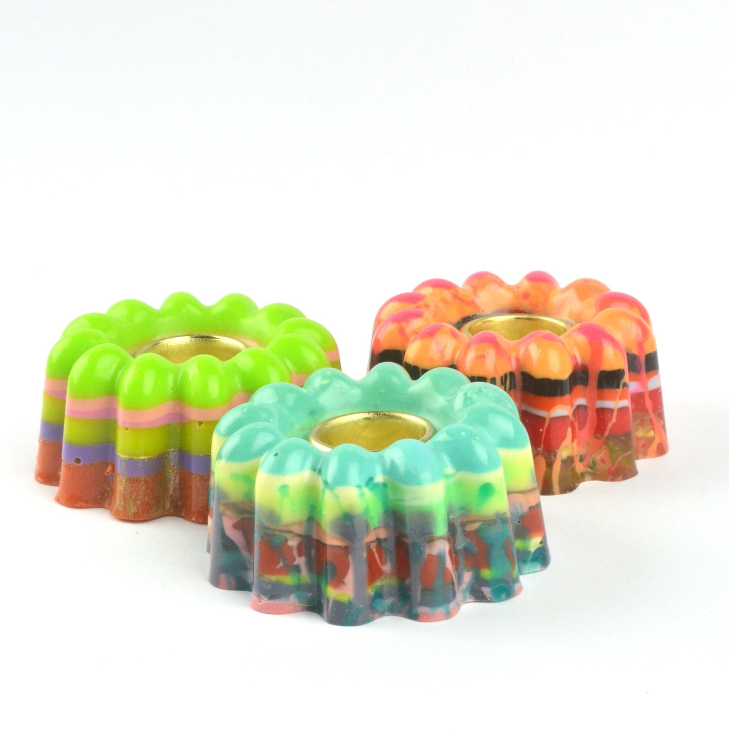 Jelly Candlestick Holder - One of a kind colour way