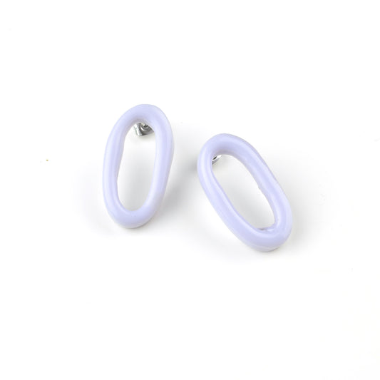 Little Long Link Studs-Lilac