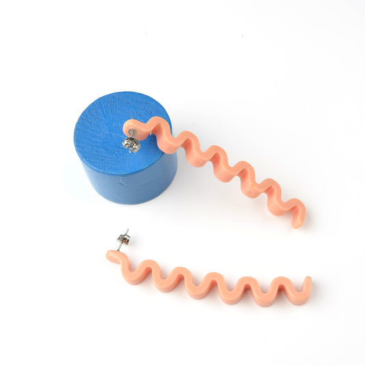 Large Ramen Studs - Peach Pink