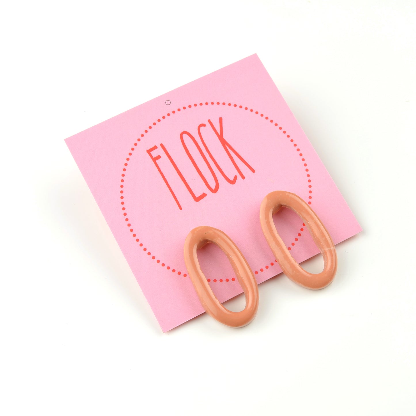 Little Long Link Studs-Peachy Brown