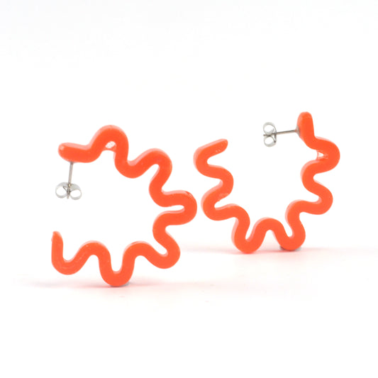 Bright orange/Red Ramen Hoops-Small