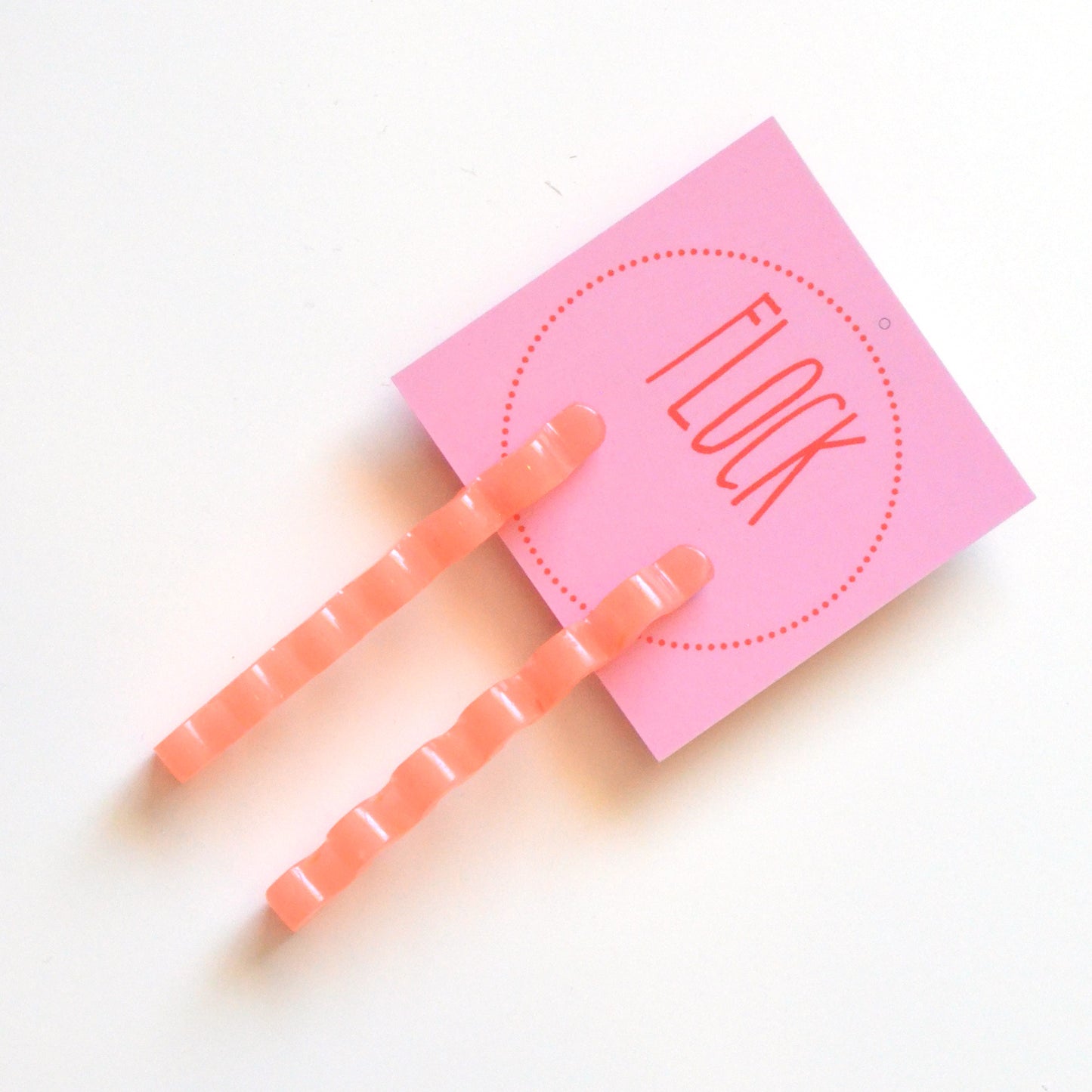 Large Ramen Studs - Fluro Peach