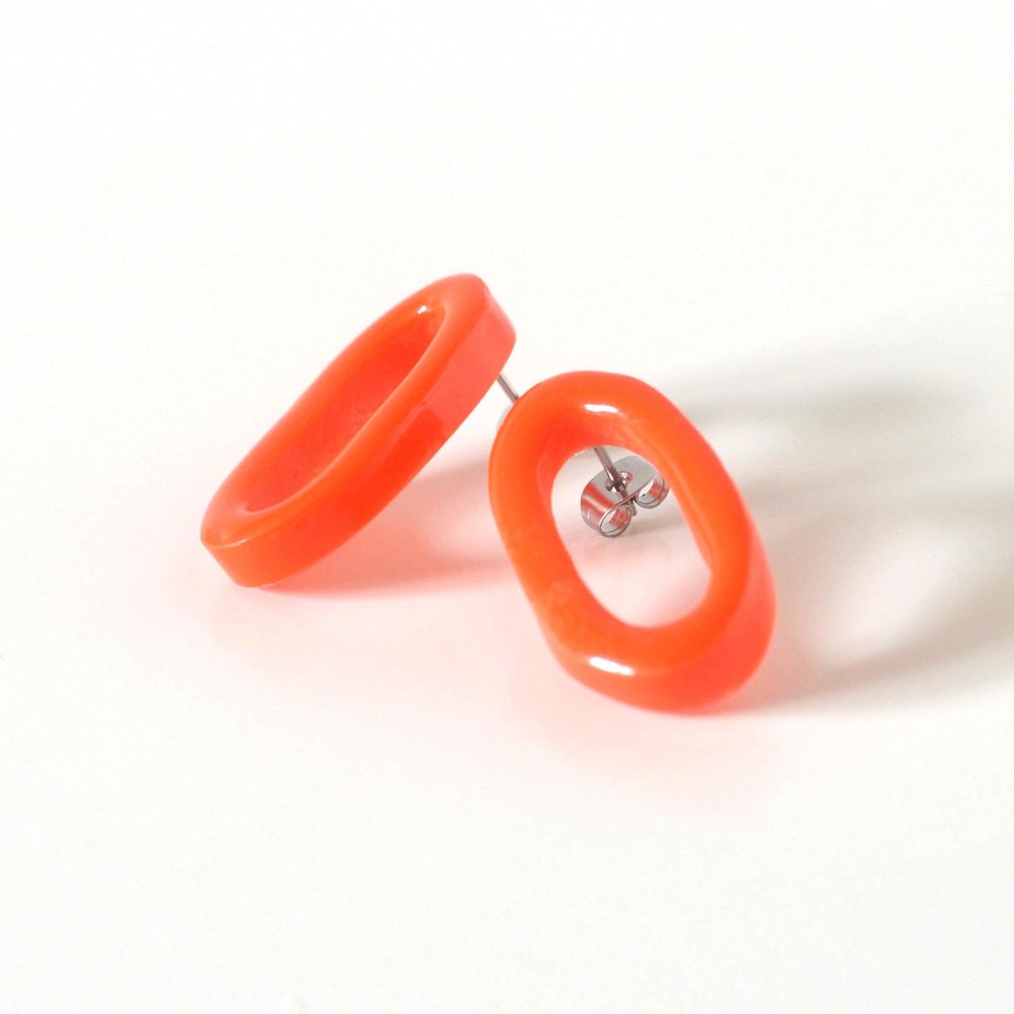 Little Long Link Studs-Orange