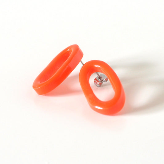 Little Long Link Studs-Orange