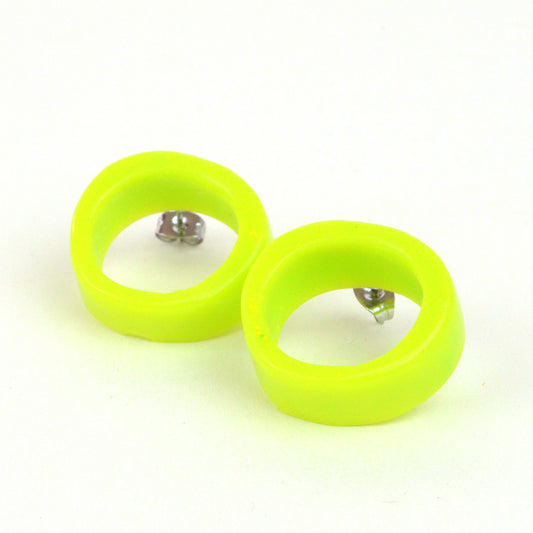 Round Link Studs Fluro Green