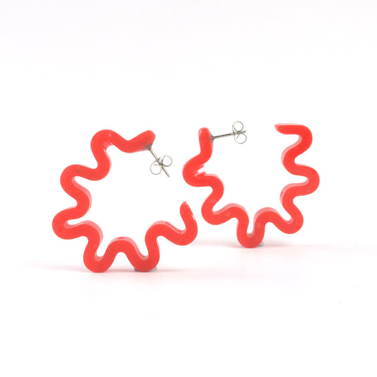 Bright Red Ramen Hoops-Small