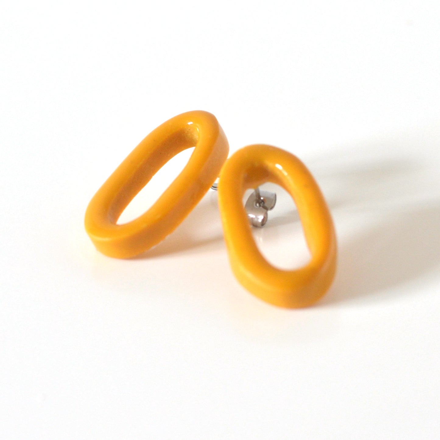 Little Long Link Studs-Mustard Yellow