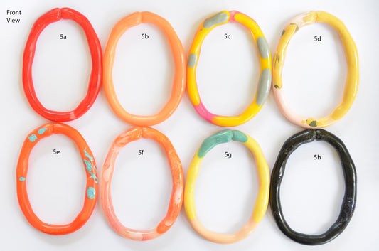 Organic Oval Bangle-Large Size - Multiple Options Available