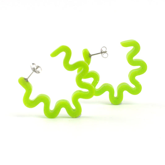 Lime Green Ramen Hoops-Small