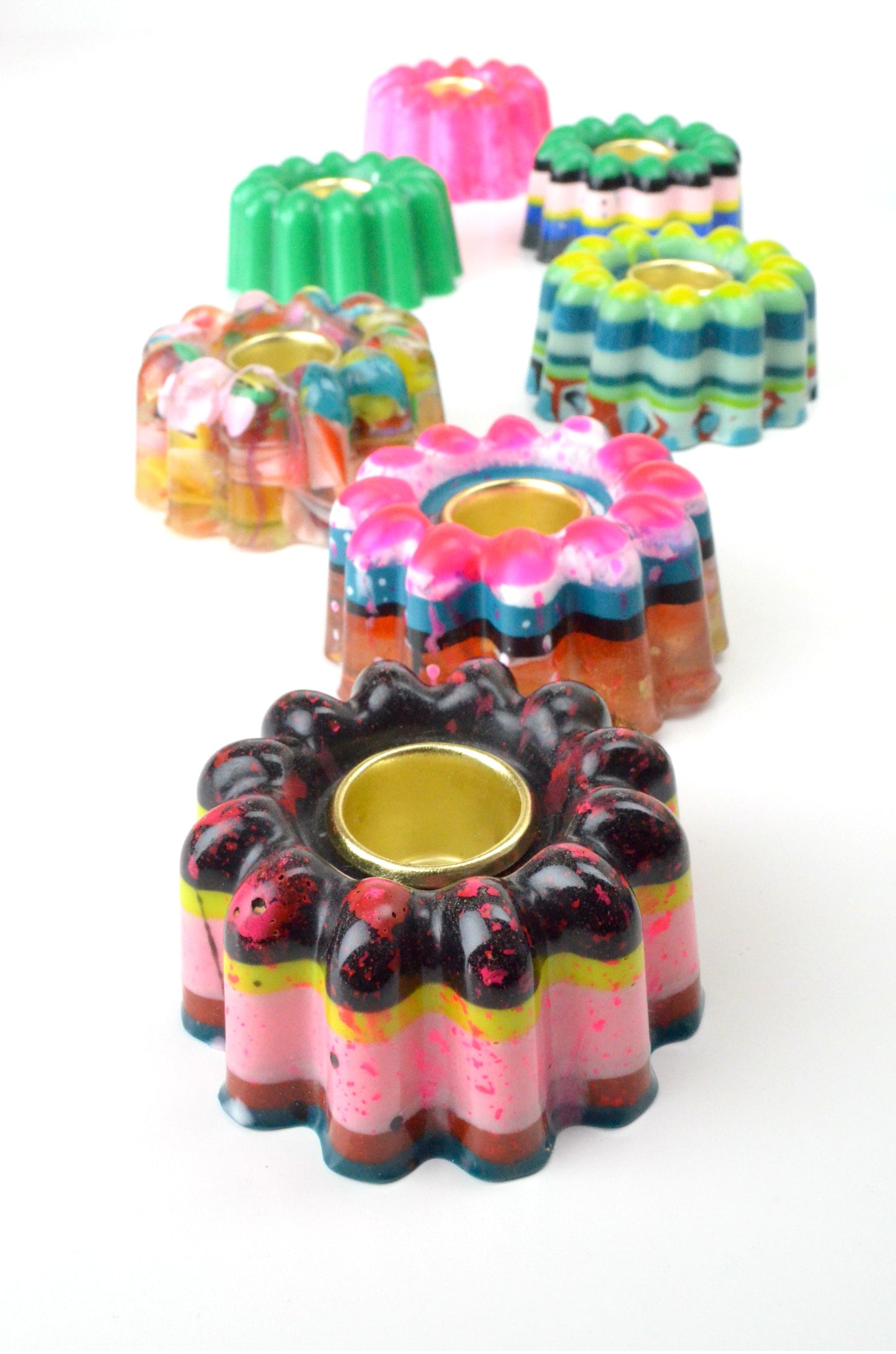 Jelly Candlestick Holder - One of a kind colour way
